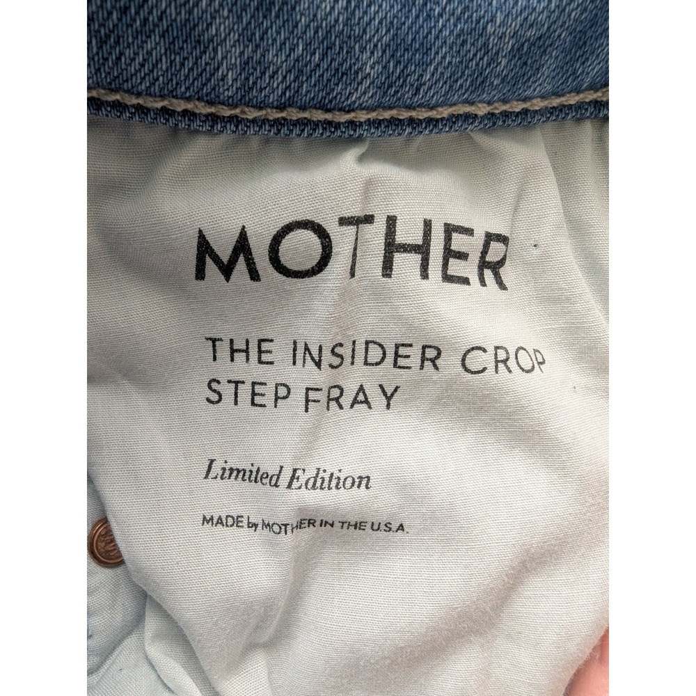 Mother Insider Crop Step Fray Jeans Womens Size 24 Light Blue Limited Edition - Picture 5 of 12